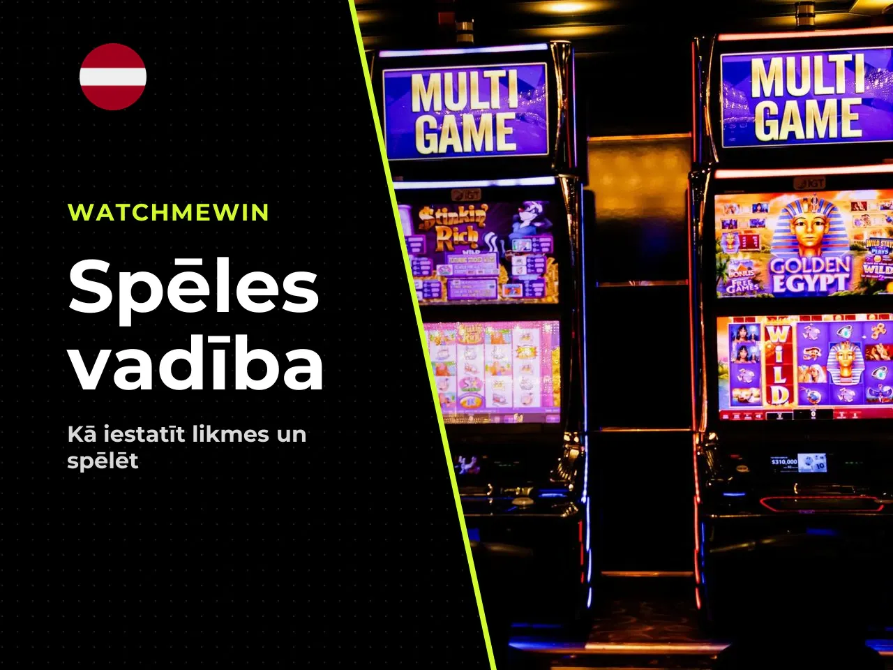 Spēles palaišanas secība un likmes iestatīšana
