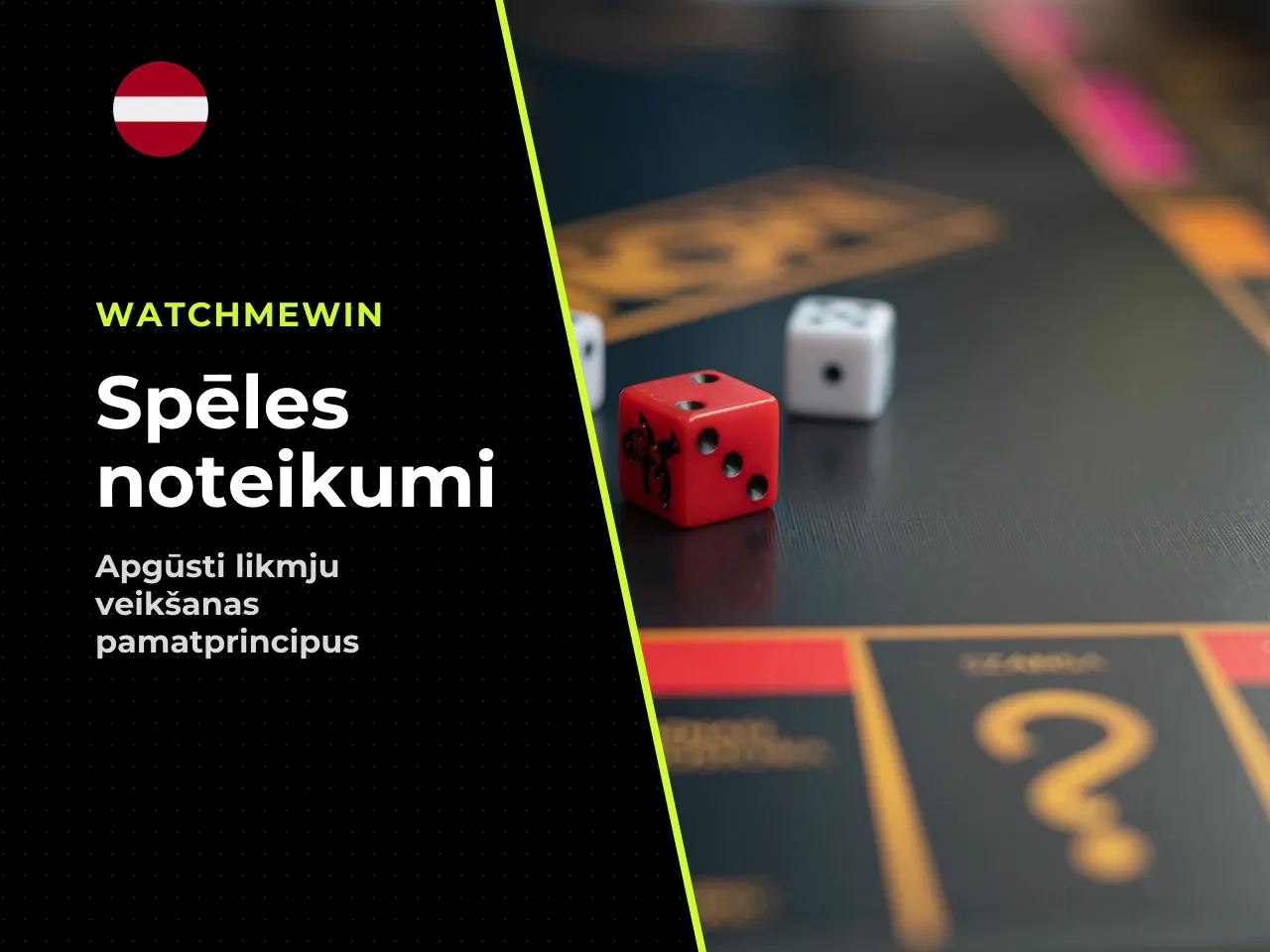 Likmes izvēle un spēles sākšana. Pirms