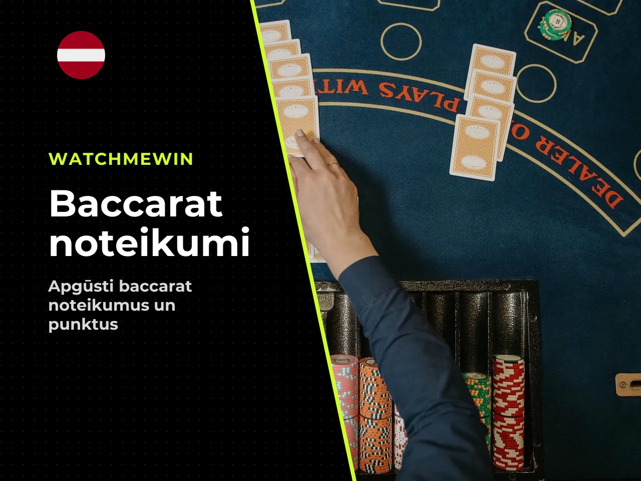 Baccarat noteikumi kārtis, punkti un uzvarošās