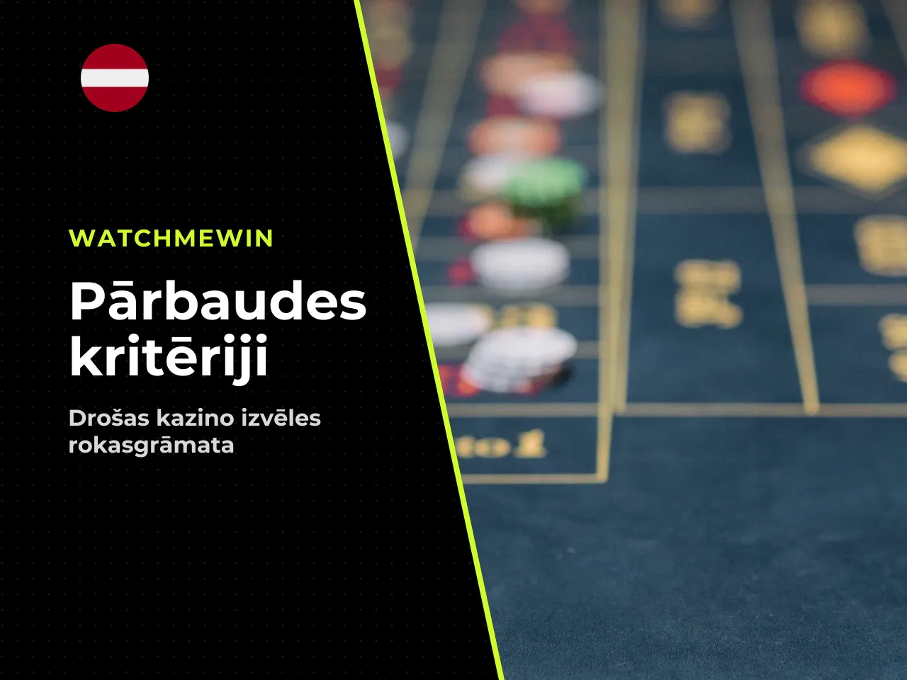 Vienotais pārbaudes saraksts pirms depozīta. Zemāk