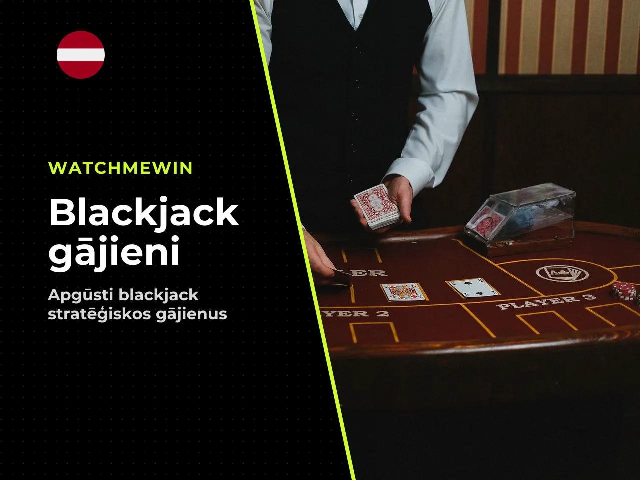 Spēlētāja gājieni blackjack spēlē hit, stand
